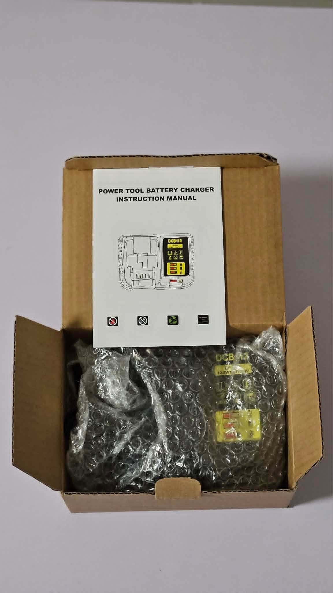 Waitley Schnellladegerät 10,8V–18V 3A kompatibel mit DeWalt Li-Ion Akkus | DCB112 / DCB115 – B-Ware