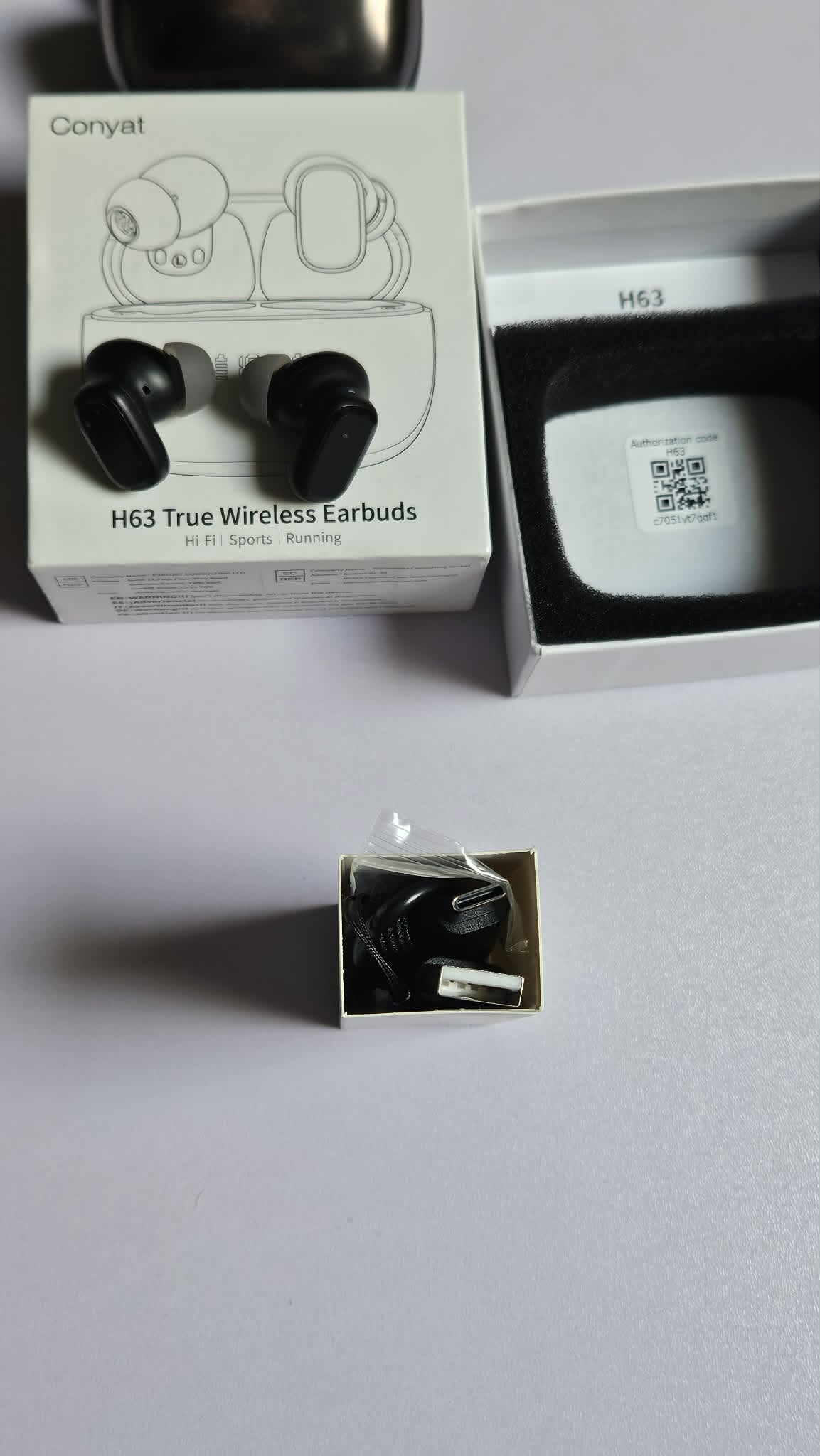 Conyat H63 AI Translator True Wireless Earbuds Bluetooth 5.4 mit LED-Ladecase – B-Ware