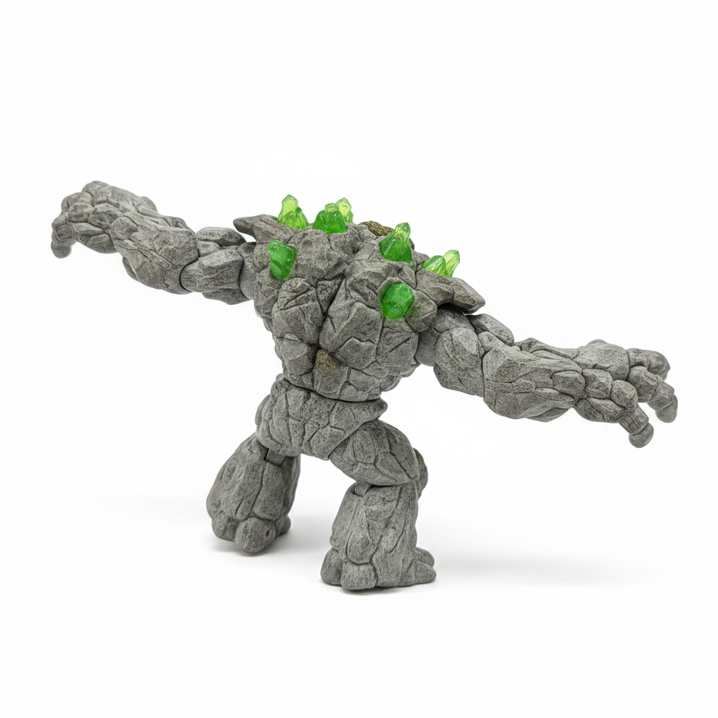Schleich Rock Monster spate fundal alb