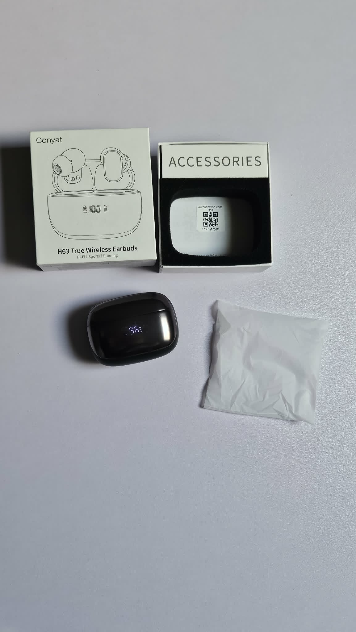Conyat H63 AI Translator True Wireless Earbuds Bluetooth 5.4 mit LED-Ladecase – B-Ware